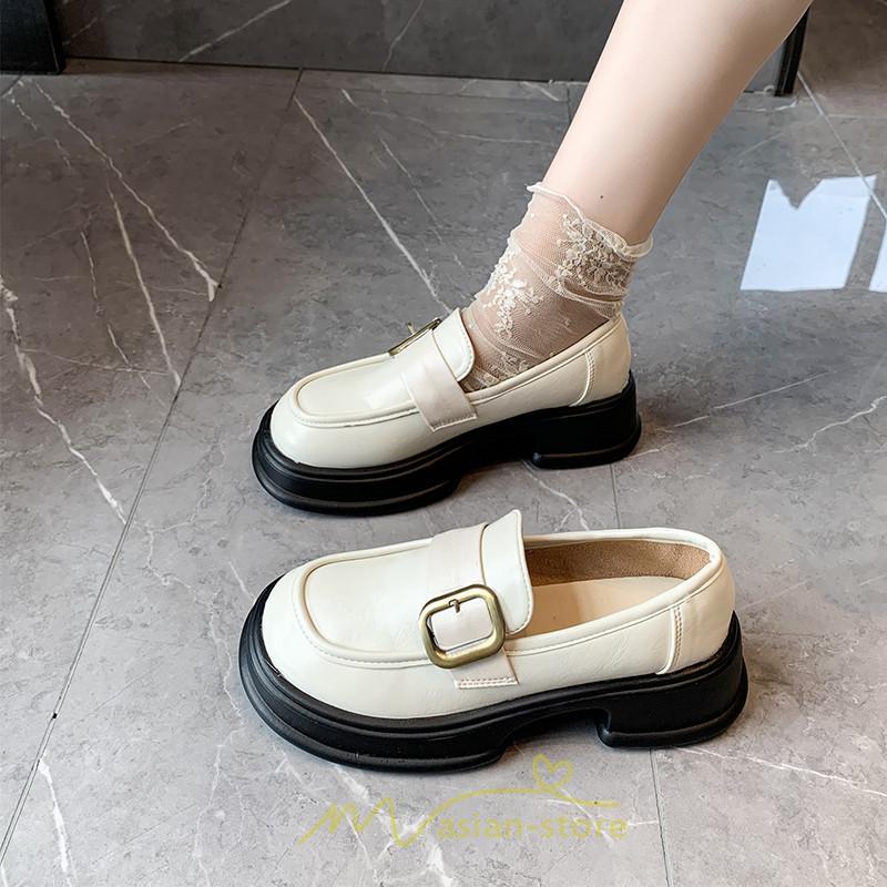 ローファー | レディース 靴 シューズ レザー調 合皮 厚底 履きやすい 韓国風 人気 クラシック 可愛い パンプス 通勤 春 夏 通学 冬 学生靴 秋