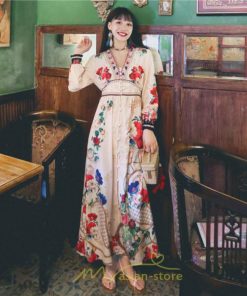 マキシ | マキシワンピース レディース ロング丈 大人 ワンピ 花柄 夏秋 Vネック カジュアル 着やせ きれいめ 撮影 人気 二次会 パーティー 通気 ゆったり 夏秋服