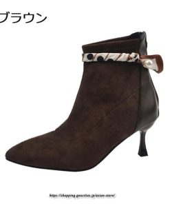 ブーツ | ブーティ ショート レディース ピンヒール 痛くない ファスナー 疲れない 歩きやすい 暖かい 秋冬 飾り 外出 お出かけ デート 女子会 二次会