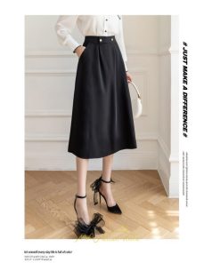 スカート | ロング フレアAライン ロングミモレ 2022新作 秋 冬 通勤 OL お仕事 ビジネス 女子会 お出かけ エレガント キレイめ 事務服