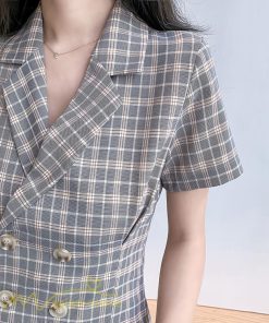 ミニ丈 | シャツワンピース レディース きれいめ チェック柄 夏新作 2021 コーデ カジュアルワンピ 韓国風 着痩せ 細身 日常感 レトロ 上品 アウトドア お出かけ デート