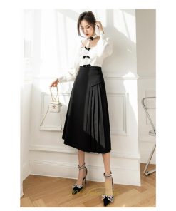 スカート | ロング 秋 秋服 レディース ボトムス ロングフレア プリーツ裏地付き キレイめ 着痩せ フェミニン お出かけ 可愛い オシャレ