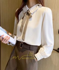 シャツ・ブラウス | ブラウス ボウタイ 長袖 レディース トップス 春秋 おしゃれ きれいめ かわいい オフィス フォーマル シンプル 通勤通学 20代30代40代 夏物 シフォン リボン付き
