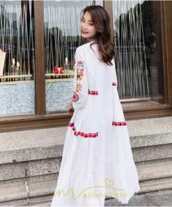 マキシ | ワンピ ワンピース ロング丈 七分袖 レディース 大人 おしゃれ きれいめ お出かけ 大人可愛い 白 青 赤 春夏秋 旅行 20代30代40代 民族風 オレンジ 海