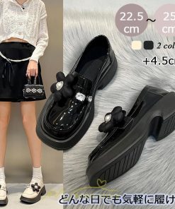 ローファー | 学生 女子 レディース 通学 通勤 学生靴 学校 軽量 花飾り 可愛い 上品 キレイめ 疲れにくい 痛くない 送料無料 フォーマル コンフォート
