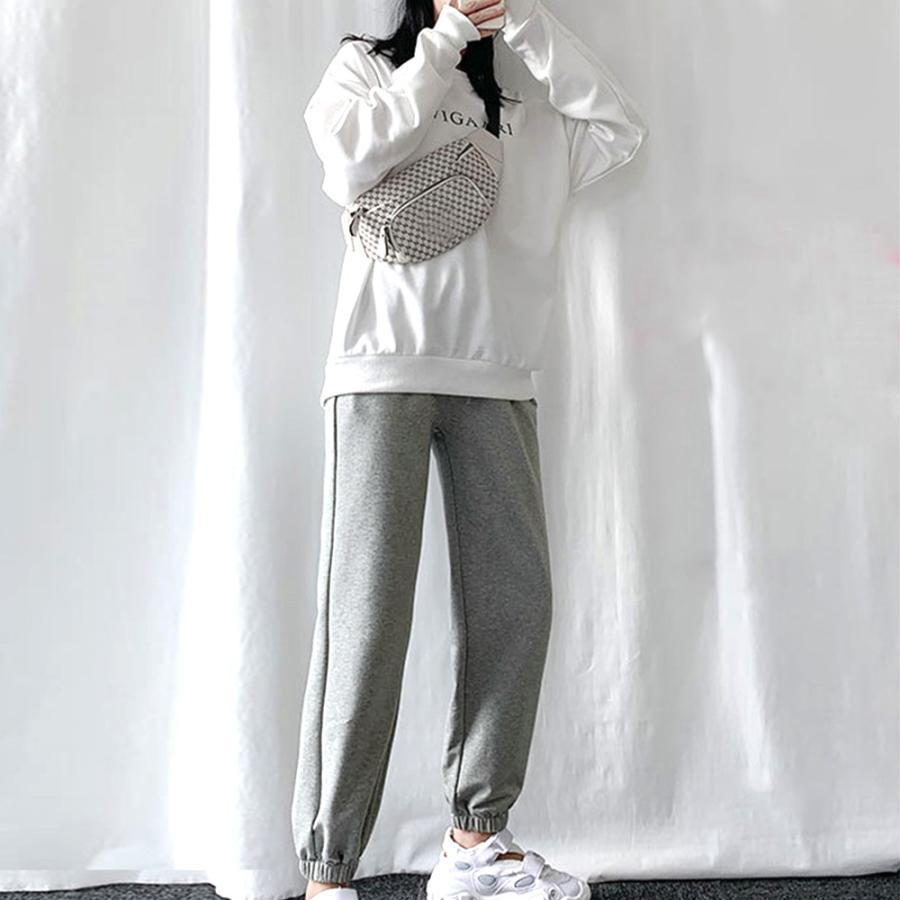 サルエルパンツ | ロングパンツ カジュアル 無地 ウエストゴム ヨガウェアパンツ レディース 韓国 スウエットパンツ
