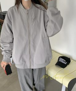 コート・ジャケット | スタジャン レディース ファッション 体型カバー 40代 30代 秋 アウター ジャケット ブルゾン カジュアル 上着 Oversize 長袖 羽織り ライトアウター