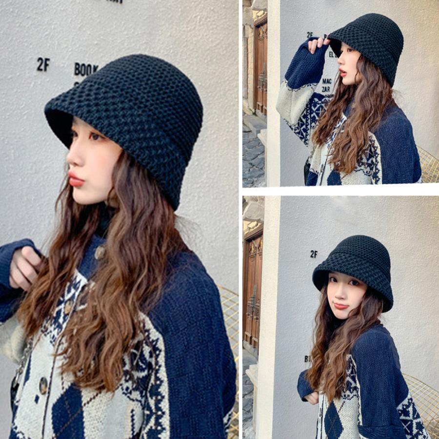 ニット帽 | 折りたたみ 小物 おしゃれ ニットバケットハット 韓国風 あったか 秋冬物 レディース ニットキャップ ニット帽子 大人