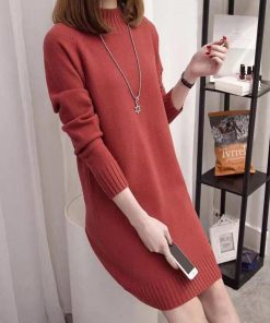 ニット・セーター | ニットチュニック 長袖 ニットトップス