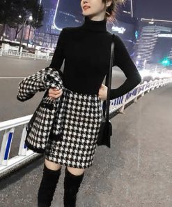 セットアップ | 千鳥柄 ニットレディース