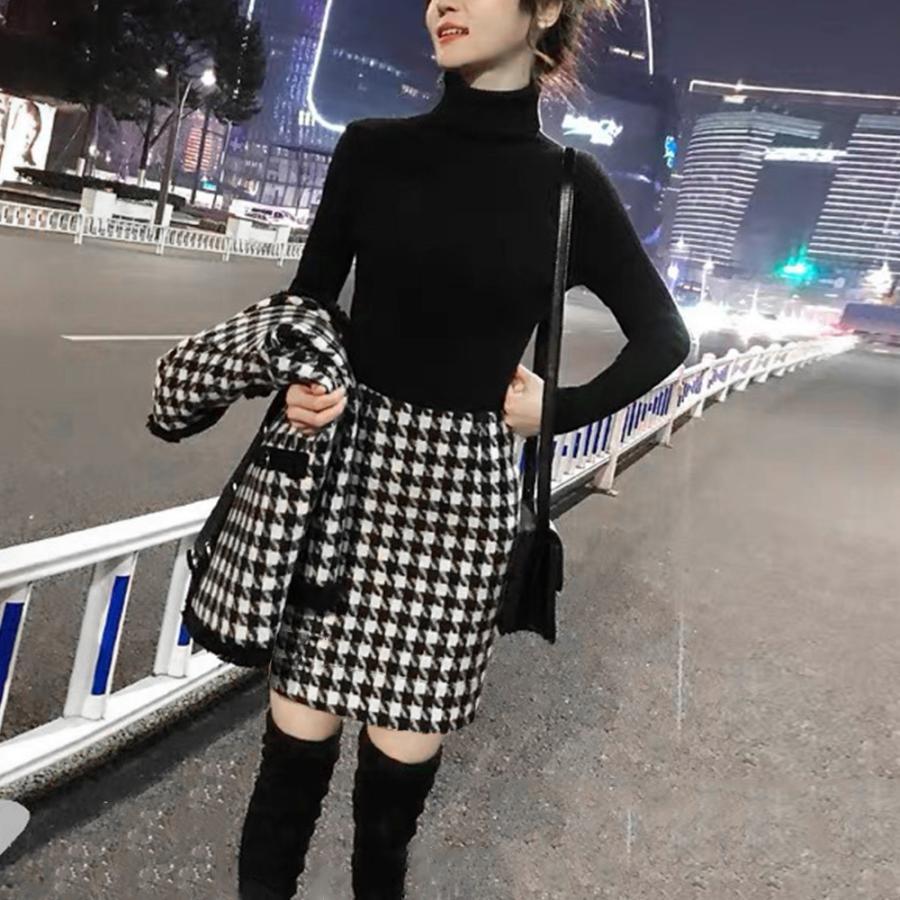 セットアップ | 千鳥柄 ニットレディース