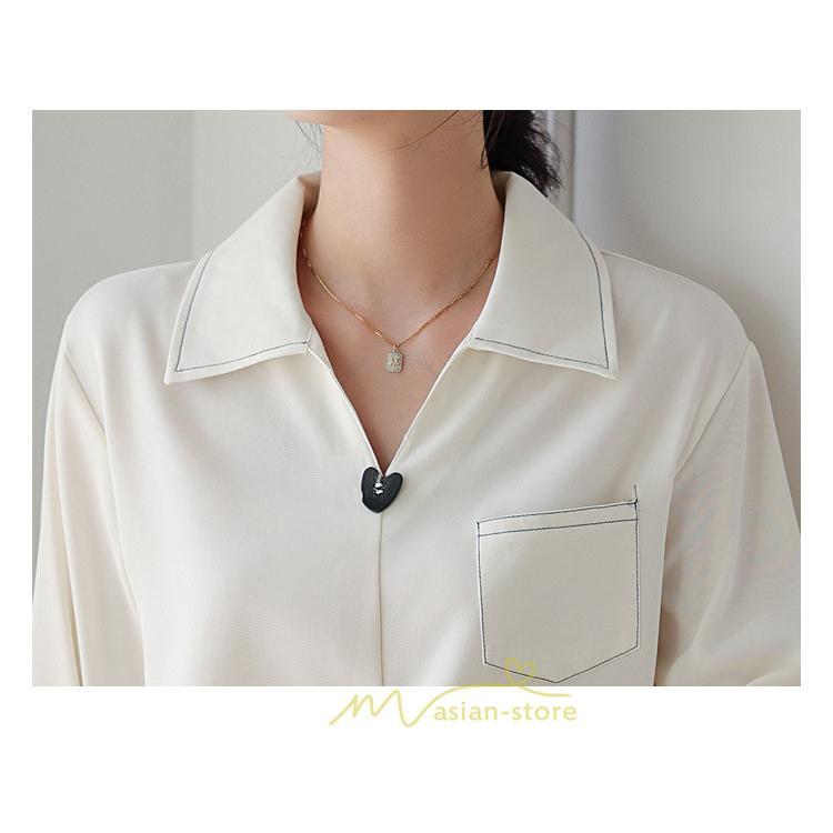 シャツ・ブラウス | ブラウス トップス レディース Vネック秋 シンプル 着回し カジュアル 通勤 オフィス お出かけ 上品 フェミニン 女子会 就活 デート お仕事 エレガント 二次会