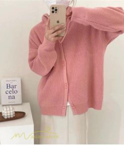 カーディガン | ニットニットパーカー セーター フード付き アウター 羽織り 秋冬 レディース トップス 通学通勤 ゆったり 7色 厚手 ニットアウター 20代40代