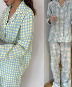 セットアップ | ルームウェア 長袖 レディース チェック柄