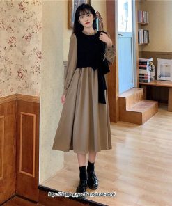 マキシ | ワンピース レディース おしゃれ ロングワンピ 40代 50代 膝丈ワンピース 秋服 大人可愛い 韓国風 着痩せ 通勤