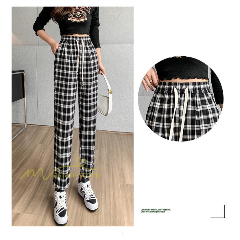 ワイドパンツ | レディース パンツ ゆったり 秋冬 コーデ カジュアル チェック柄 20代 30代 着痩せ 体型カバーロング丈 お出かけ ウエストゴム 50代 40代