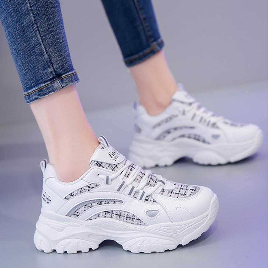 シューズ | ダッドスニーカー レディース 韓国風厚底