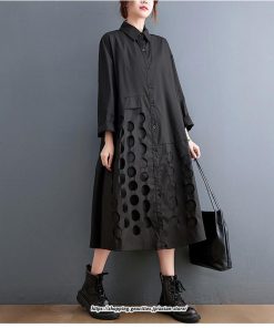 マキシ | ロングワンピース シャツワンピ レディース ギャザー 大人可愛い 森ガール 大きいサイズ さりげなく体型カバー オシャレ