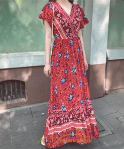 マキシ | ワンピース レディース ワンピ ロングワンピ ロング コットン ゆったり 夏 リゾート サマードレス かわいい 大人 Vネック オトナ 着痩せ レトロ 個性的