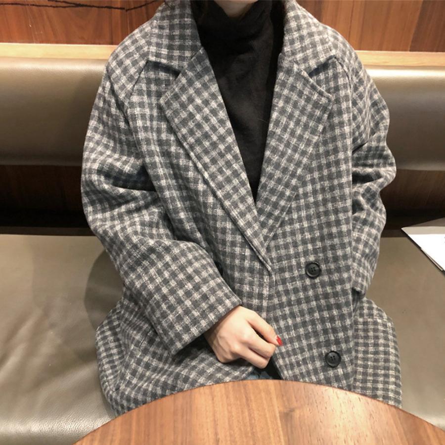 ジャケット・ブルゾン | テーラードジャケット チェック柄 コート