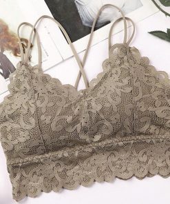 キャミソール | ナイトブラ チューブトップ ノンワイヤー カップ付き バッククロス ブラトップ 総レース レディース