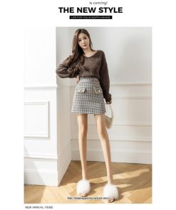 スカート | レディース 春秋冬 ショート丈 ハイウエスト ミニタイトチェック柄 シンプル ボトムス 通勤 オシャレ ポケット セクシー