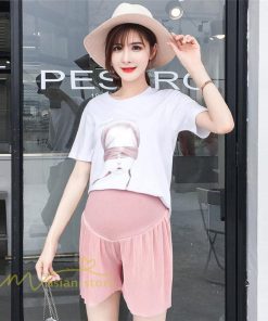 ショートパンツ | マタニティパンツ 妊婦 産前 レディース 着痩せ パンツ ショート丈 無地 夏 新作 サマー おしゃれ サマーパンツ 上品 ゆったり きれいめ ウエスト調整 日常感