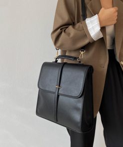 ハンドバッグ | 韓国風 リュックサック黒 レディース