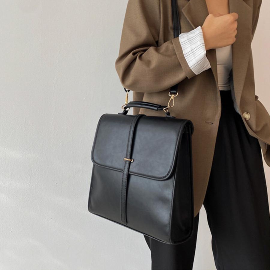 ハンドバッグ | 韓国風 リュックサック黒 レディース