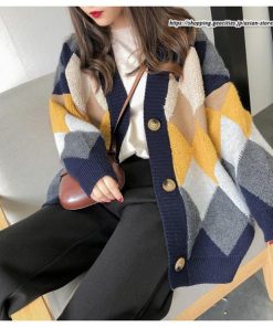 カーディガン | ニットレディース アウター ニットアウター 羽織り フロントボタン ボリューム感 大きめ ゆったり 20代30代 ミドル ゆるシルエット