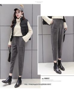 チノ・テーパード・ジョガー・スキニーパン | パンツ ボトムス 九分丈 ズボン 裏起毛 厚手 あったか ハイウエスト ウエストゴム 暖かい 着痩せ 通勤 ゆったり 美脚ライン オシャレ お出かけ 送料無料 OL