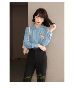 シャツ・ブラウス | デニムシャツ レディース 長袖 羽織り シャツ デニム 秋 冬 かっこいい 50代 40代 30代 20代 おしゃれ 着痩せ お出かけ オシャレ 上品　 キレイめ 可愛い