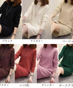 ニット・セーター | ニットチュニック 長袖 ニットトップス