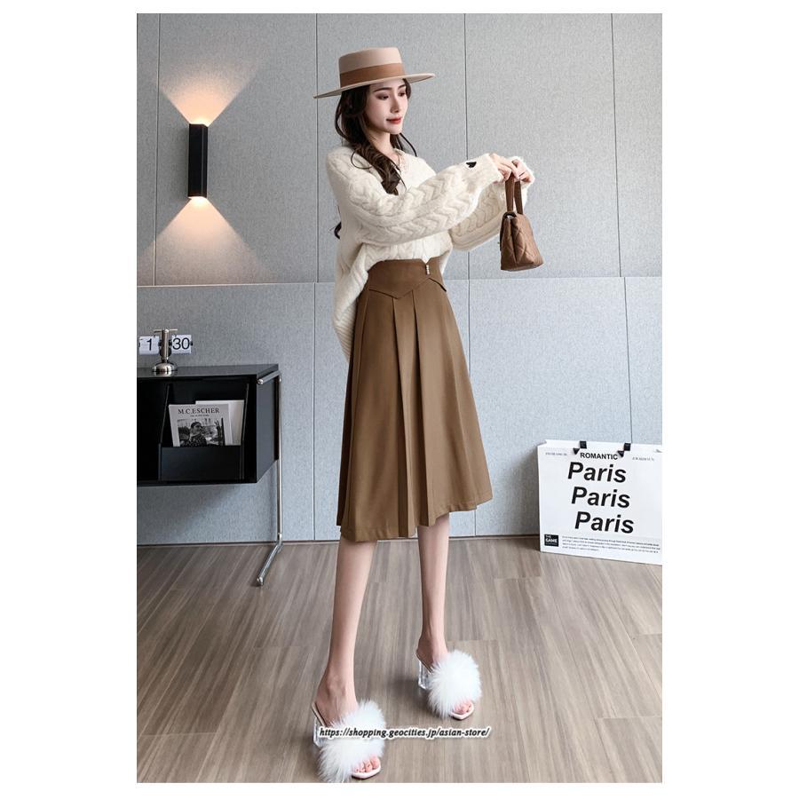 スカート | 膝丈 ひざ丈 秋冬新作 ミモレ丈 Aライン キレイめ 着痩せ 2022新作 通勤 通学 20代 30代 50代 秋服A 大人フェミニン 40代 ナチュラル
