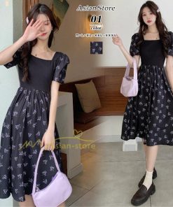 マキシ | ワンピース レディース 40代 春夏 きれいめ 膝丈ワンピース 半袖 花柄ワンピース オシャレ 通勤 結婚式 お出かけ 大人 韓国風 30代 カジュアル 着痩せ 50代