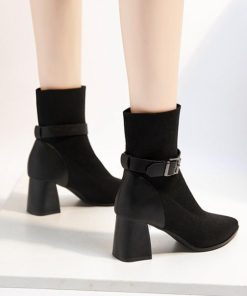 ショートブーツ | レディース太ヒールブーツ