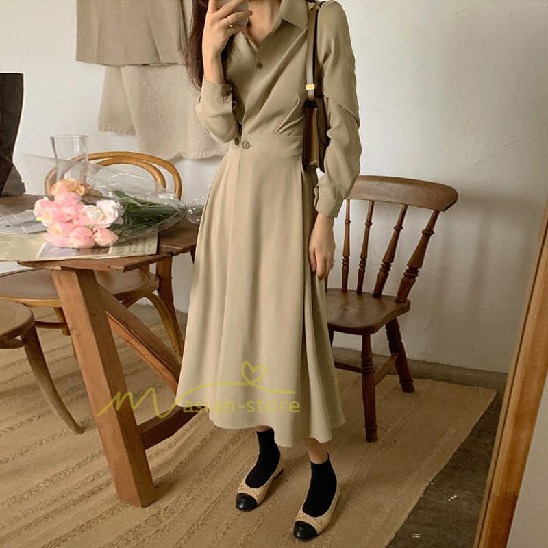 マキシ | 【大人風ロングワンピ】ワンピース レディース 夏 シンプル 無地 大人 マキシ丈 通勤着 20代30代40代50代 韓国ファッション エレガント 上品 ロングワンピース