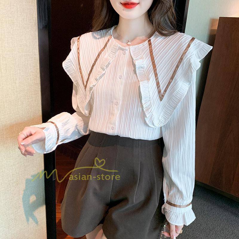 シャツ・ブラウス | ブラウス トップス プリーツ オフィスカジュアル 通勤 レディース 韓国 ファッション カジュアル エレガント 細身 優雅 着痩せ 通勤 オシャレ 上品 OL 着回し