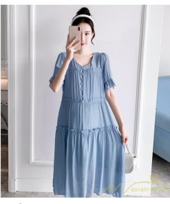 ワンピース | マタニティ ママ服 シフォン マキシレディース 産前 産後 マタニティ服 薄手 無地 マタニティウェア キレイめ お出かけ