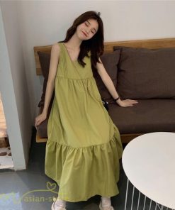 マキシ | 夏ワンピース ノースリーブ ロングワンピース レディース マキシワンピース 可愛い 春 夏 新作 無地 ロング丈 切り替え Aライン ゆったり フリーサイズ フレア