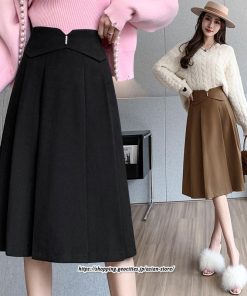 スカート | 膝丈 ひざ丈 秋冬新作 ミモレ丈  Aライン キレイめ 着痩せ 2022新作 通勤 通学 20代 30代 50代 秋服A 大人フェミニン 40代 ナチュラル