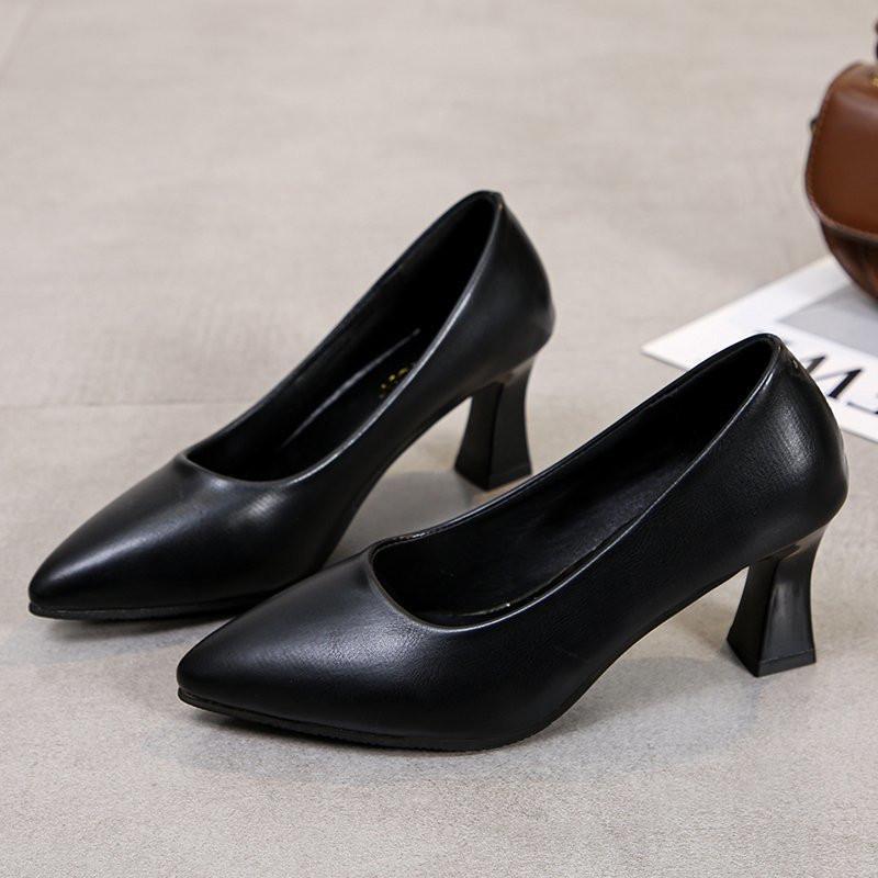 パンプス | 合皮レディース ポインテッドトゥ ピンヒール ストラップなし 黒 大きいサイズ ハイヒール 滑り止めソール パンプス 柔らかい生地 スリップオン