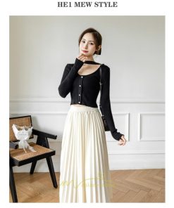 スカート | ロングロング 春 秋 プリーツ レデイース  体型カバー 着痩せ 通勤 通学 裏地付き ウエストゴム ゆったり お呼ばれ 楽チン 女子会 キレイめ