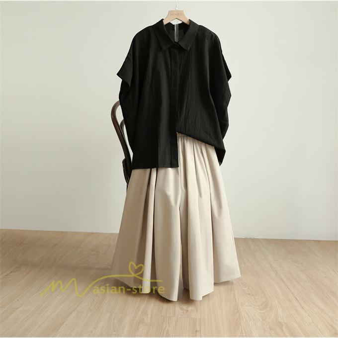 ワイドパンツ | ガウチョパンツレディース スカンツ スカーチョ リラックスパンツ 無地 ウエストゴム ゆったり シンプル 体型カバー おしゃれ ガウチョ ボトムス