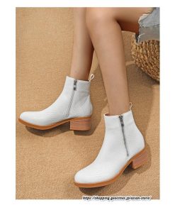 ショートブーツ | 大きいサイズ26.5cm レディース 上品 ブーツ 秋冬 春 チャンキーヒール 太ヒール 黒ブーツ シンプル ミドルヒール 大人 サイドファスナー