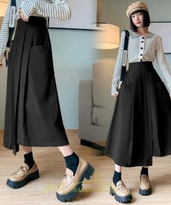 スカート | 綿秋 Aラインロングレディース 秋物 ボトムス 秋服 無地 体型カバー 30代通学通勤 おしゃれ感 大人 40代50代