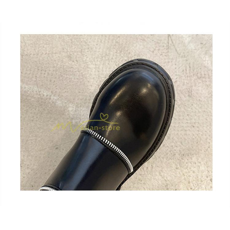 ロングブーツ | レディース ブーツ 秋冬 シューズ 靴 太ヒール チャンキーヒール 合皮ブーツ PUブーツ ロング靴 COS コスプレ 大人 後ろファスナー くつ