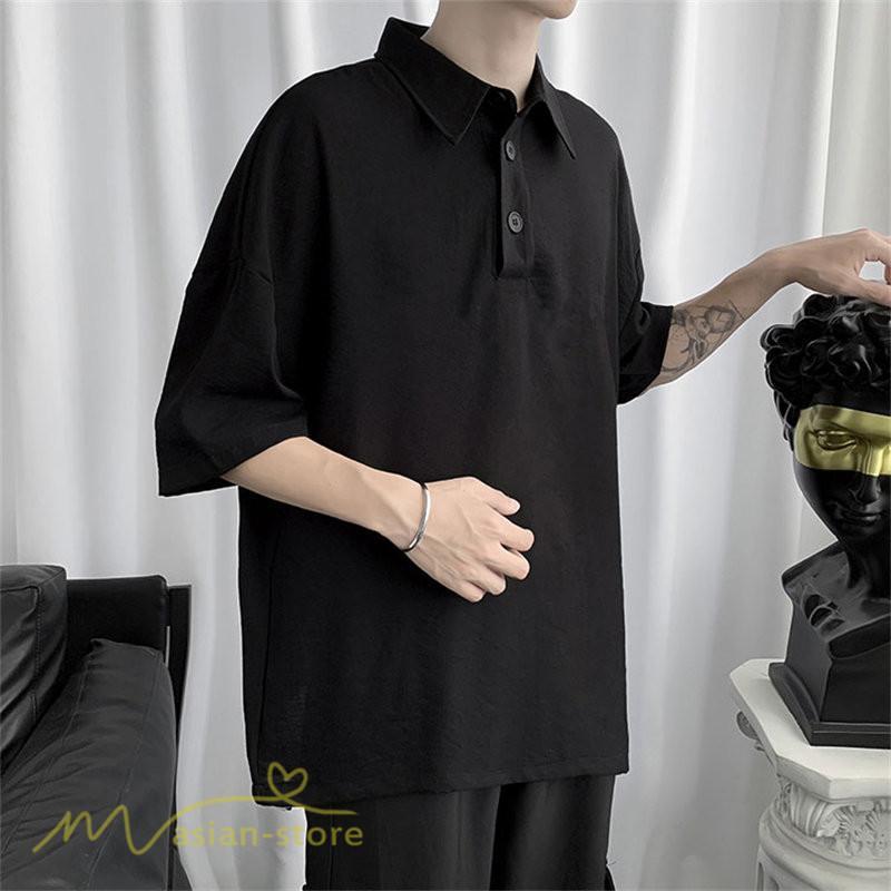 Tシャツ | ポロシャツ シャツ メンズ 無地 夏服 半袖 無地 カジュアル 40代 50代 シンプル 薄手 ポロ サマーシャツ 父 プレゼント ゆったり 体型カバー 30代 ギフト 20代