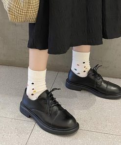 ショートブーツ | 靴 シンプル レースアップ レザー調 カジュアル ローヒール ドレスシューズ レディース 履きやすい