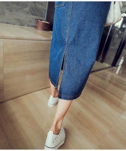 ひざ丈スカート | サスペンダー デニム スカート サロペットスカート レディース オーバーオール